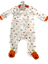 Carter's Halloween Footed Sleep & Play Set with Hat 6M New