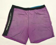 Vintage Speedo Spell-out Swim Trunks pocket Sport swimwear purple Mens Large
