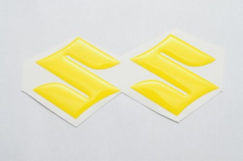 SUZUKI GSXR GSX-R Emblem 3D-Aufkleber-Set mit 2 Stück, gelbe Farbe - Bild 1 von 1