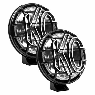 KC HiLiTES Apollo Pro Halogen Light 100w Spread Beam 6in. Pair Pack System Black