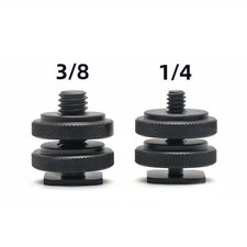 1/4 3/8 Metal Hot Shoe Conversion Screw Camera Expansion Flash Quick Base