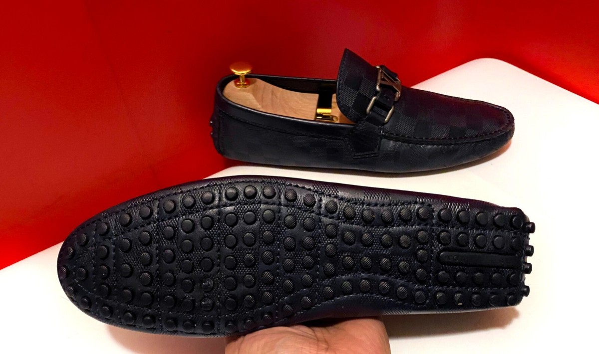 Louis Vuitton Navy Blue Loafers - Rare & brand new condition!  Size: 12 Louis Vuitton Moccasin Blue Casual Shoes for Men for sale | eBay main image 3