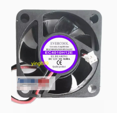 1pc for EVERCOOL EC4010H12E 4010 12V 0.08A cooling air 2-wire KW
