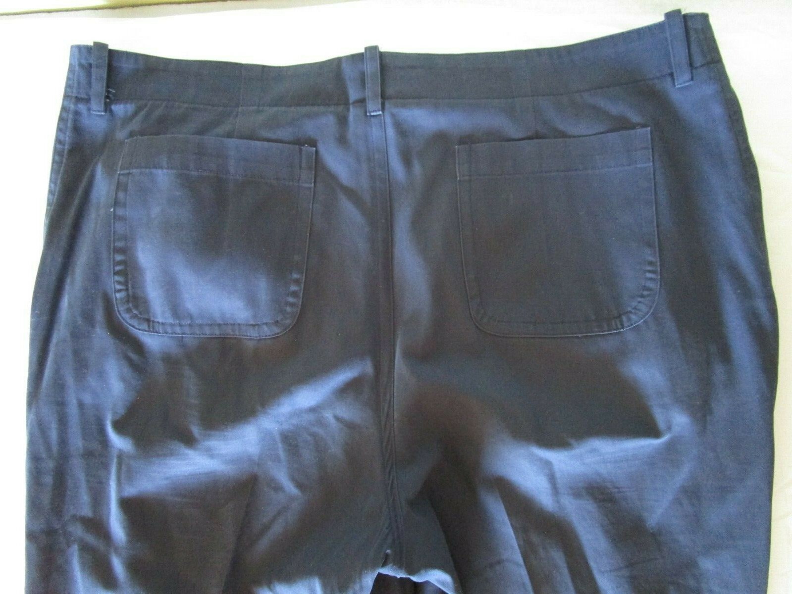 TSE Subtle Solid Flat Front Cotton Trouser in Blu… - image 4