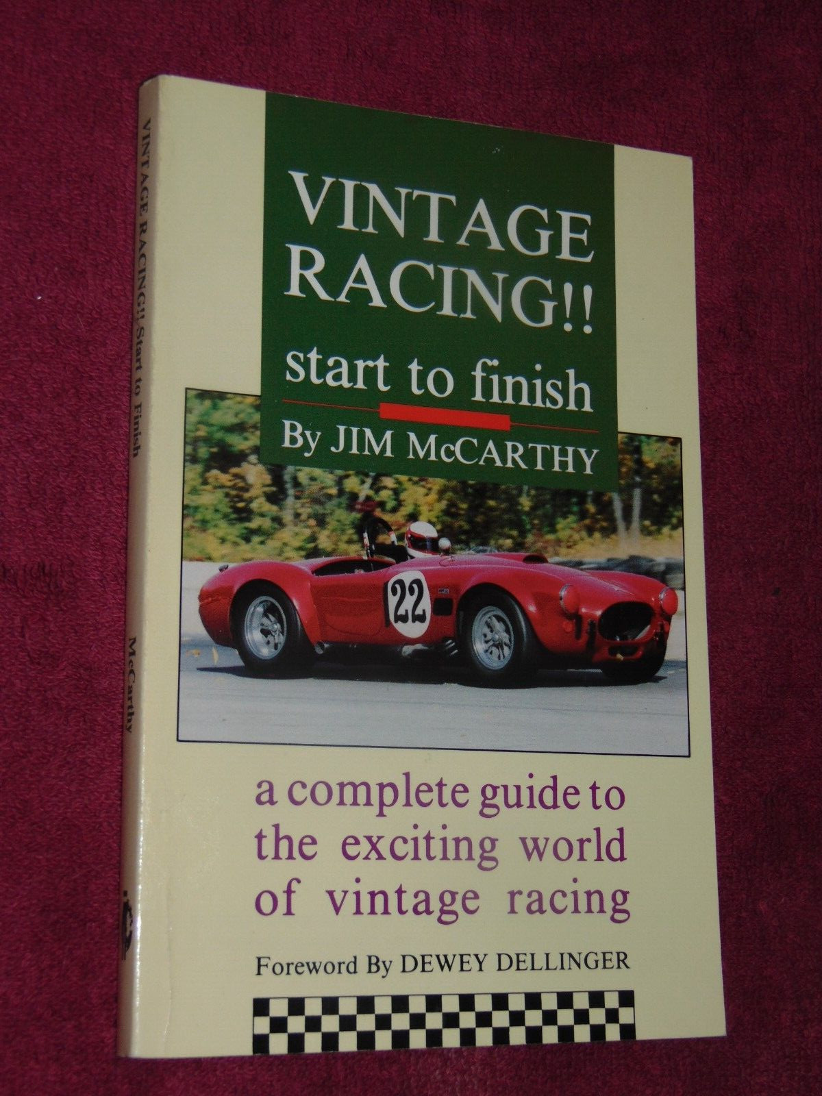SIGNED 1990 1st SC BOOK: "VINTAGE RACING" BY JIM McCARTHY