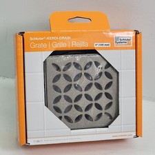 Schluter Systems Kerdi Drain 4" Square Stone Gray Floral Sink Grate Assembly