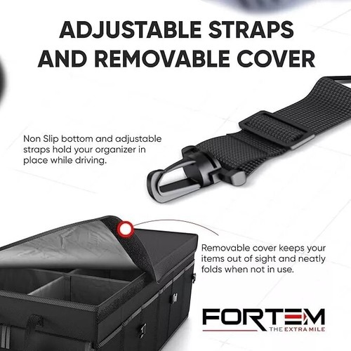 FORTEM XL Organizador de Botas de Coche, Plegable Multi Compartimento, Antideslizante Ajustable - Imagen 7 de 8