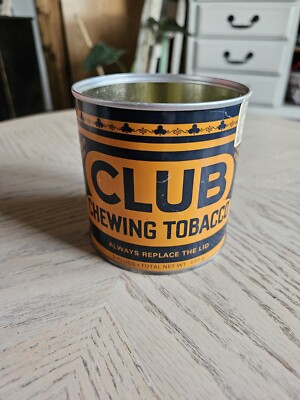 chewing tobacco canada Vintage Club Chewing Tobacco Tin Can Imperial Tobacco Co. of Canada Very  Clean