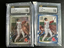 (28)🔥2021 Topps Series 1 Bobby Dalbec Rainbow Foil Royal Blue CSG 10 Gem Mint🔥