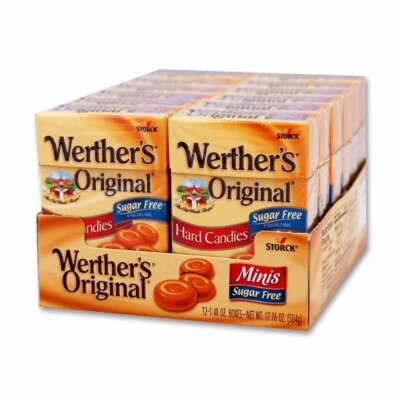 Sugar Free Werthers Original Candy 1.48 Ounce Pack Of 12 Made In Germany