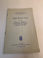 Agricultural Land Agriculture Ephemera Act Rights Landlord Tenant Farm 1959 Book