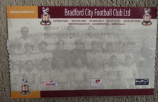 2011-12  Bradford City v Crawley Town - League Two  - Ticket Stub