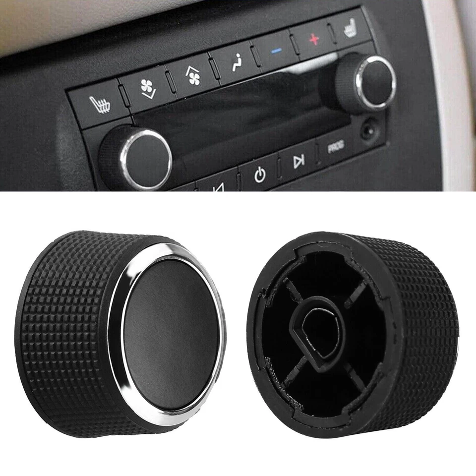 2pcs Rear Control Knobs For Radio 2007-2013 Chevrolet Suburban Tahoe GMC Yuko - Image 2 of 4