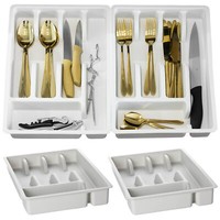 2 Kunststoff Besteckeinsatz Schubkasteneinsatz Besteckeinteilung KüChenorganizer