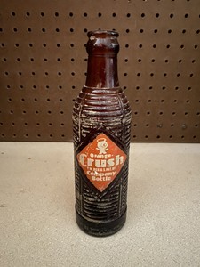 Vintage 1954 Acl Amber Orange Crush Soda Bottle Ebay