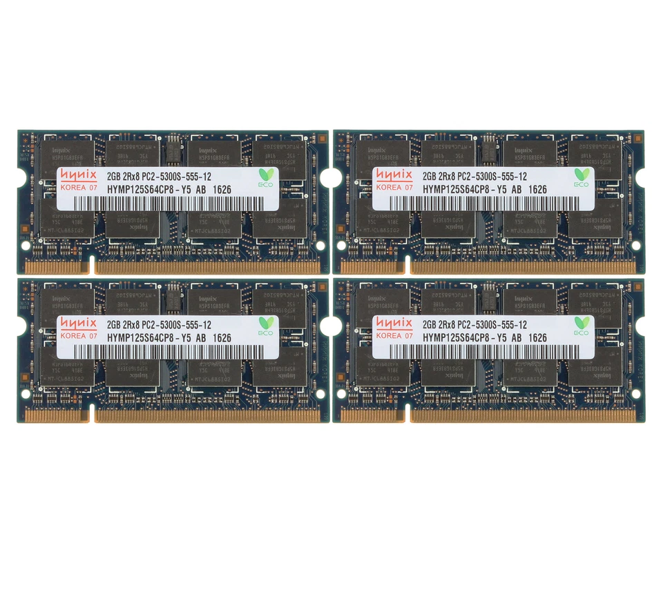 Hynix 2GB 4GB 8G PC2-5300S DDR2 667Mhz 200Pin Memory Notebook SODIMM Non-Ecc Lot - Image 4 of 4