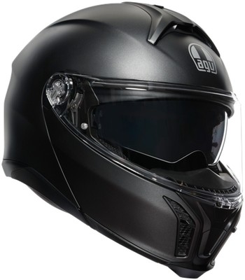 Helmet Modular Fiber AGV TOURMODULAR Mono Matt Black Matte Black TG XL