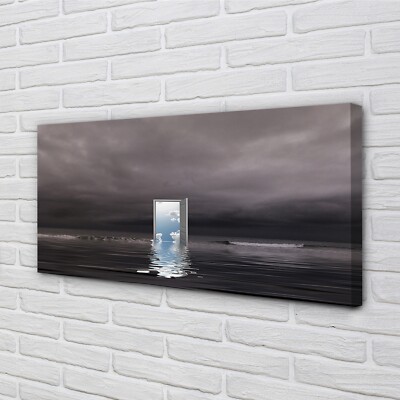 Tulup Leinwandbild 120x60 Wandkunst Sea Tür Himmel