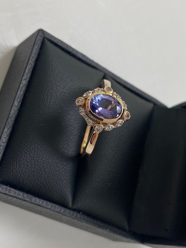 ANILLO TANZANITA ORO 9CT TALLA S - Imagen 12 de 16