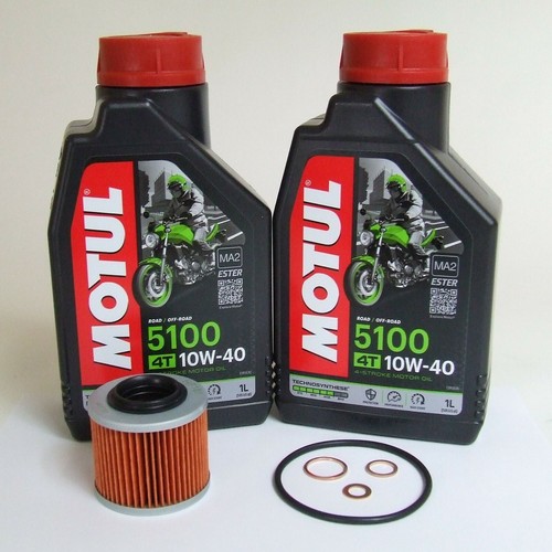 Motul 5000 10W-40 Öl + K&N Filter Set Für Kawasaki GPZ 500 S (88-93, EX500A) – Komplettset Zum Ölwechsel