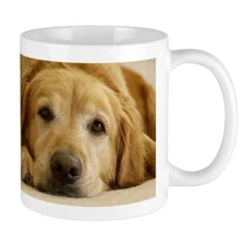 11oz mug Golden Retriever: Need Morning - Printed Ceramic Coffee Tea Cup Gift