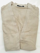 Ladies Marks Longline Ribbed Cardigan Open Edge To Edge Knitted Pocket Cardi NEW