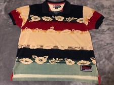 Chaps Ralph Lauren Shirt Polo Mens Size Small Floral Print 100 Cotton