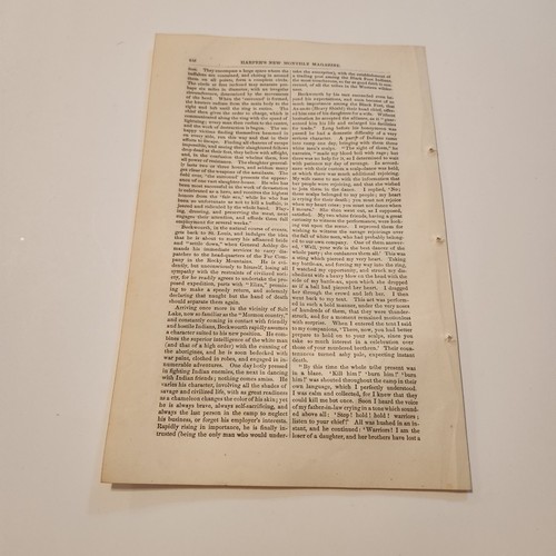 James Beckwourth Rescues General Ashley c. 1856 Engraving (362) eBay