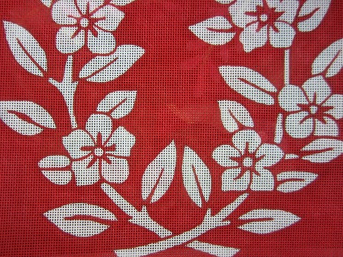 Needlepoint Canvas "Red and White Floral Wreath" Hand Painted by POIA Designs - Picture 2 of 2