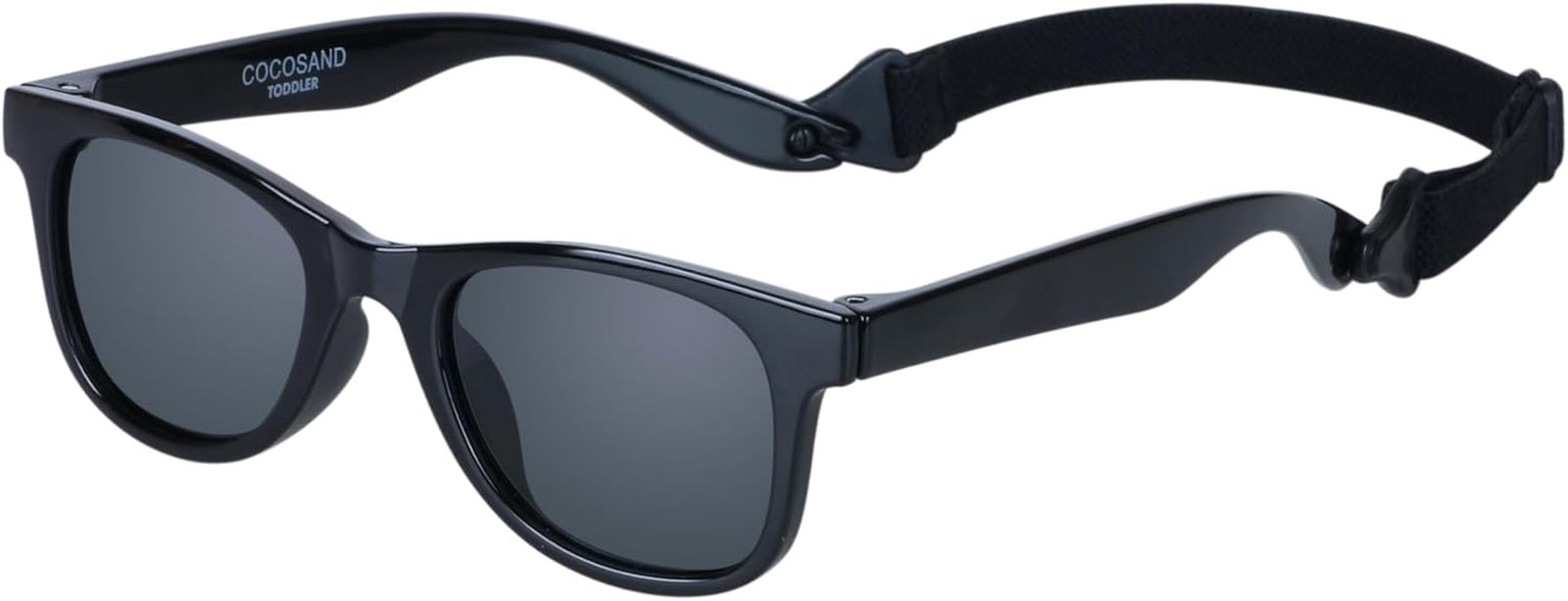 Kids Sunglasses with Strap Polarized Flexible Frame Soft Silicone Nose Pads for