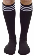 Mato & Hash Performance Referee Socks Black and white soccer ref socks
