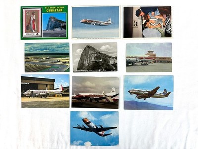 Group of 10 Different Viscount Aircraft related postcards - Group #3