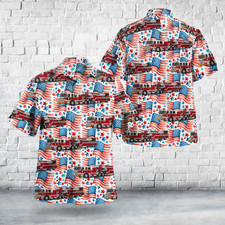 Richmond Virginia Henrico County Division of Fire 4th Of July Hawaiian Shirt