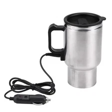 Car Electric Mug 12V 450ml Electric In-car Stainless Steel Travel Heating Cup