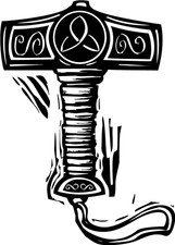 VIKING HAMMER NORSE WARRIOR CELTIC Vinyl decal Sticker