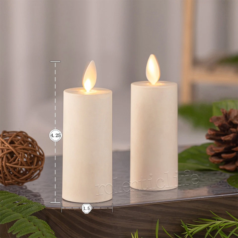 Luminara Flameless Votive LED Candles Moving Flame Ivory with Remote Set of 4 - Image 3 of 4