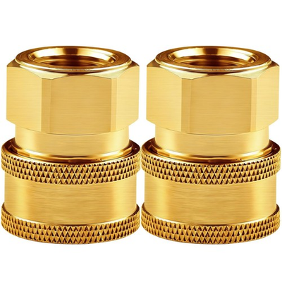 #ad Pressure Washer Couplers Brass Fittings 2 Pack 3 8 Inch Quick Connect To Female $19.76