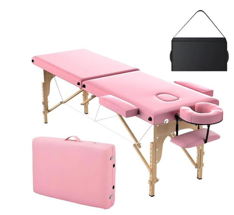 Open Box Never Used Massage Table Portable Massage Bed, Heigh Adjustable 84"x24"