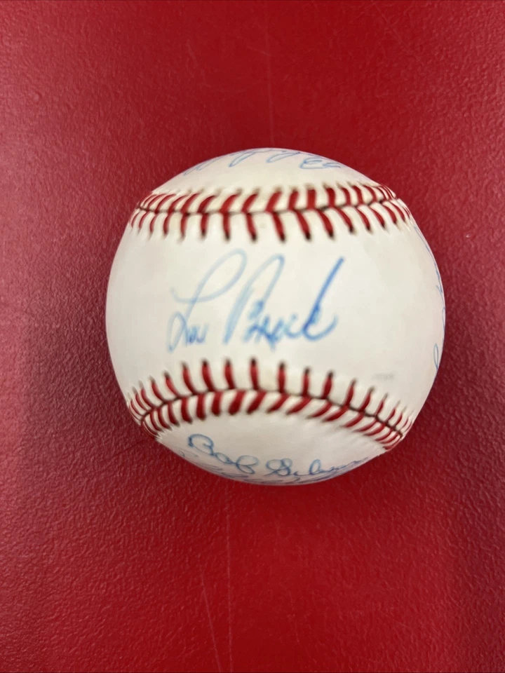 Salón de la Fama Multi Firmado ONL Béisbol 11 sigs JSA LOA Brock, Stargell, Catfish Foto 2 de 4