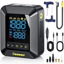 Oeaear 150PSI Cordless Truck Tire Inflator Dual Cylinder 150PSI 12000mAh & 50LPM