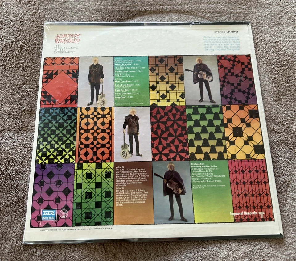 Johnny Winter / The Progressive Blues Experiment / 1968 1st Imperial LP 12431 - Image 3 of 3