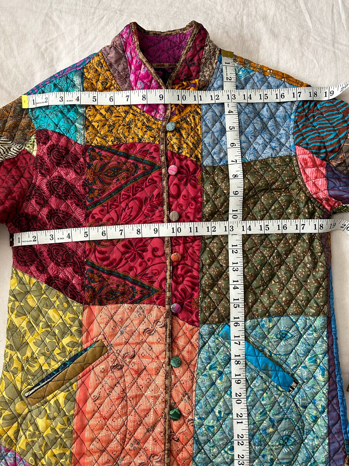 Sacred Threads Patchwork Quilted Jacket Women's S… - image 3