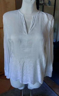 Massimo Dutti Tunika,Bluse,Damen,Damentunika,Damenbluse,38,weiss,neuwertig 