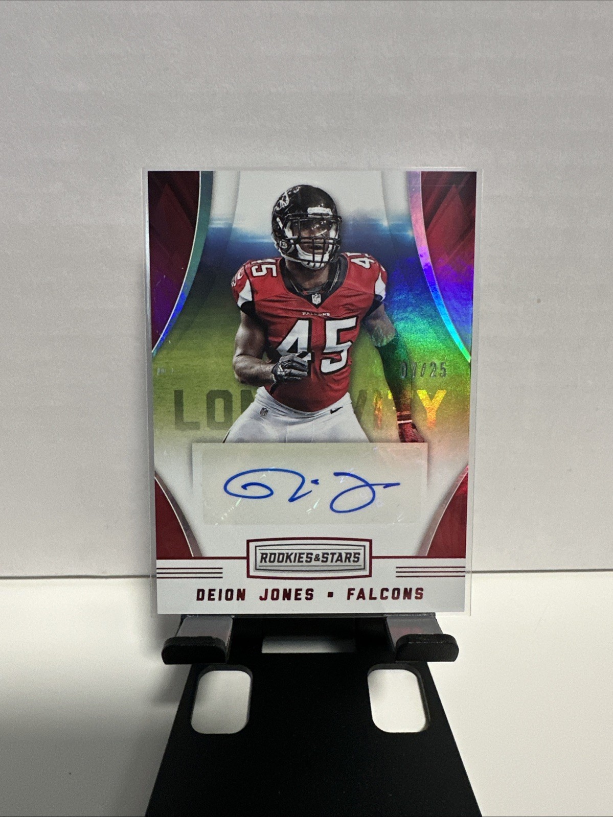 Deion Jones Panini Rookies & Stars Longevity Signatures #DJS Base