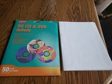 Staples Laser Inkjet CD  DVD Labels White Matte 24 Sheets New Opened Package