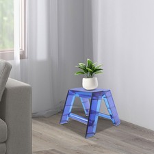 Protable Step Stool Clear Stepping Ladder for Indoor Outdoor Library Kitchen Use