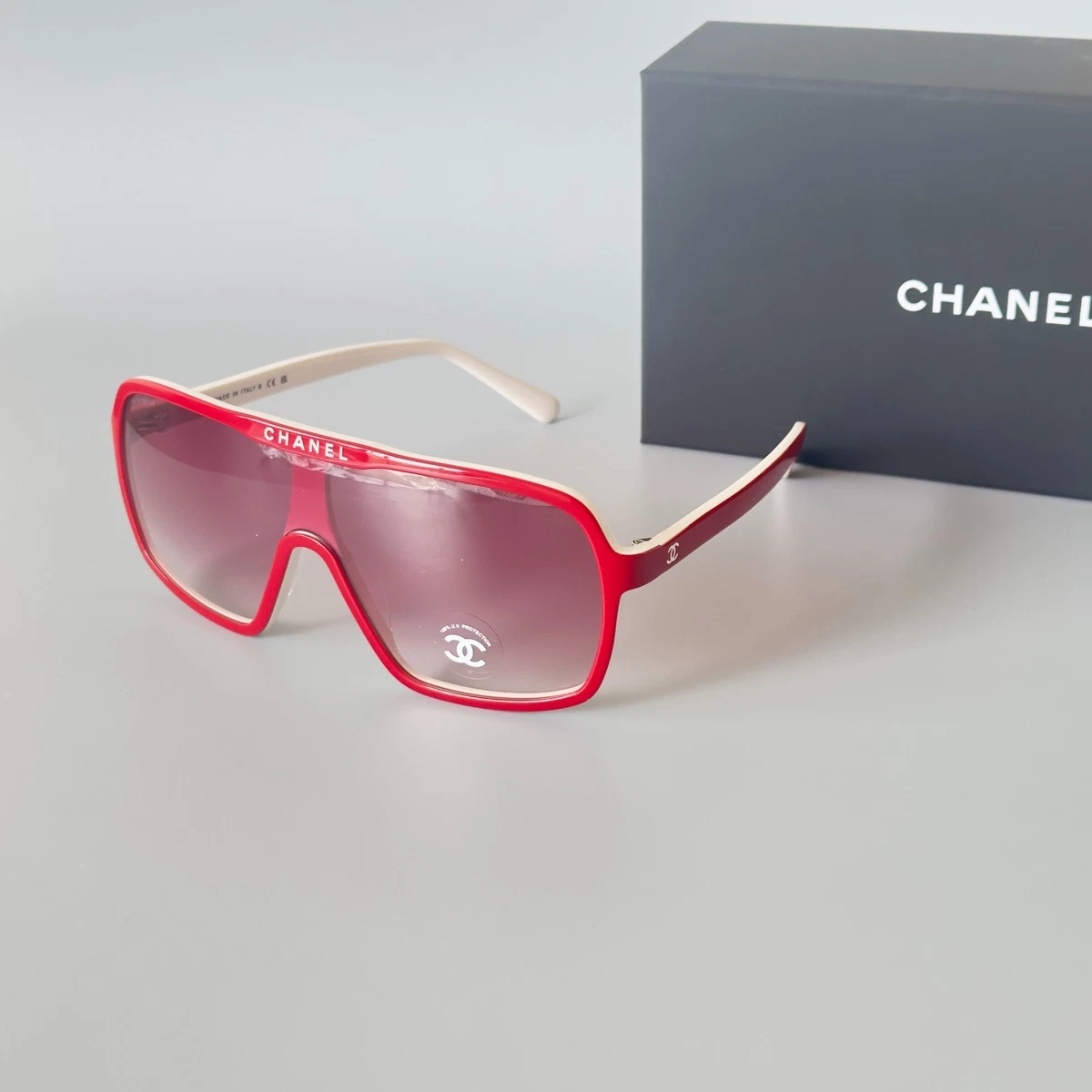 CHANEL Red Red Sunglasses for Women for sale | eBay