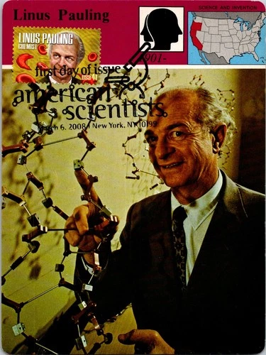 Dr Jim Stamps Maximum Card Linus Pauling 41C Fdc