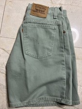 Vintage Levis 951 Womens Shorts Orange Tabs Sz 10 green USA Clean