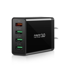 Fast Charging 3.0 Wall Charger, 4-Port USB Charger Block, Multi USB Power Ada...